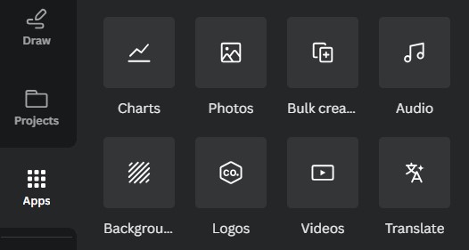 Screenshot of the Google Translate app in Canva apps